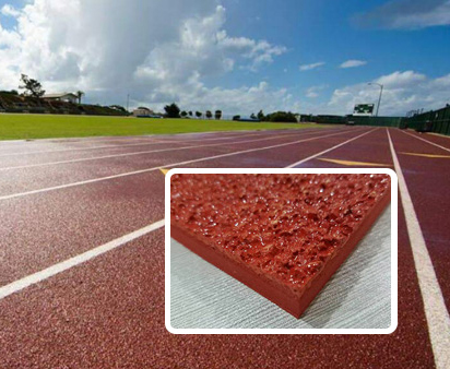 全塑型自結紋塑膠跑道材料